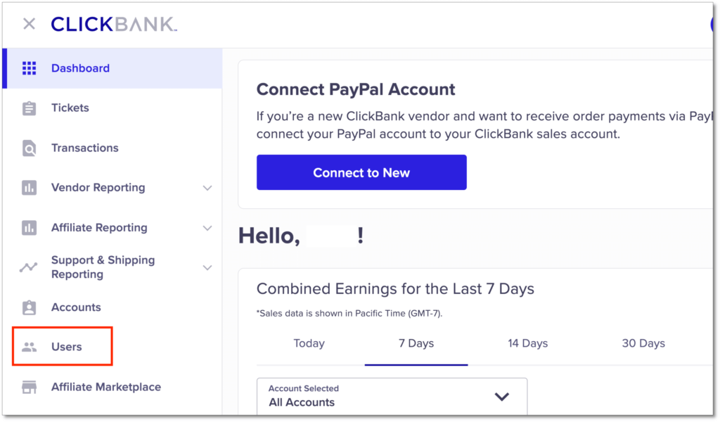 paypal connect with clickbank